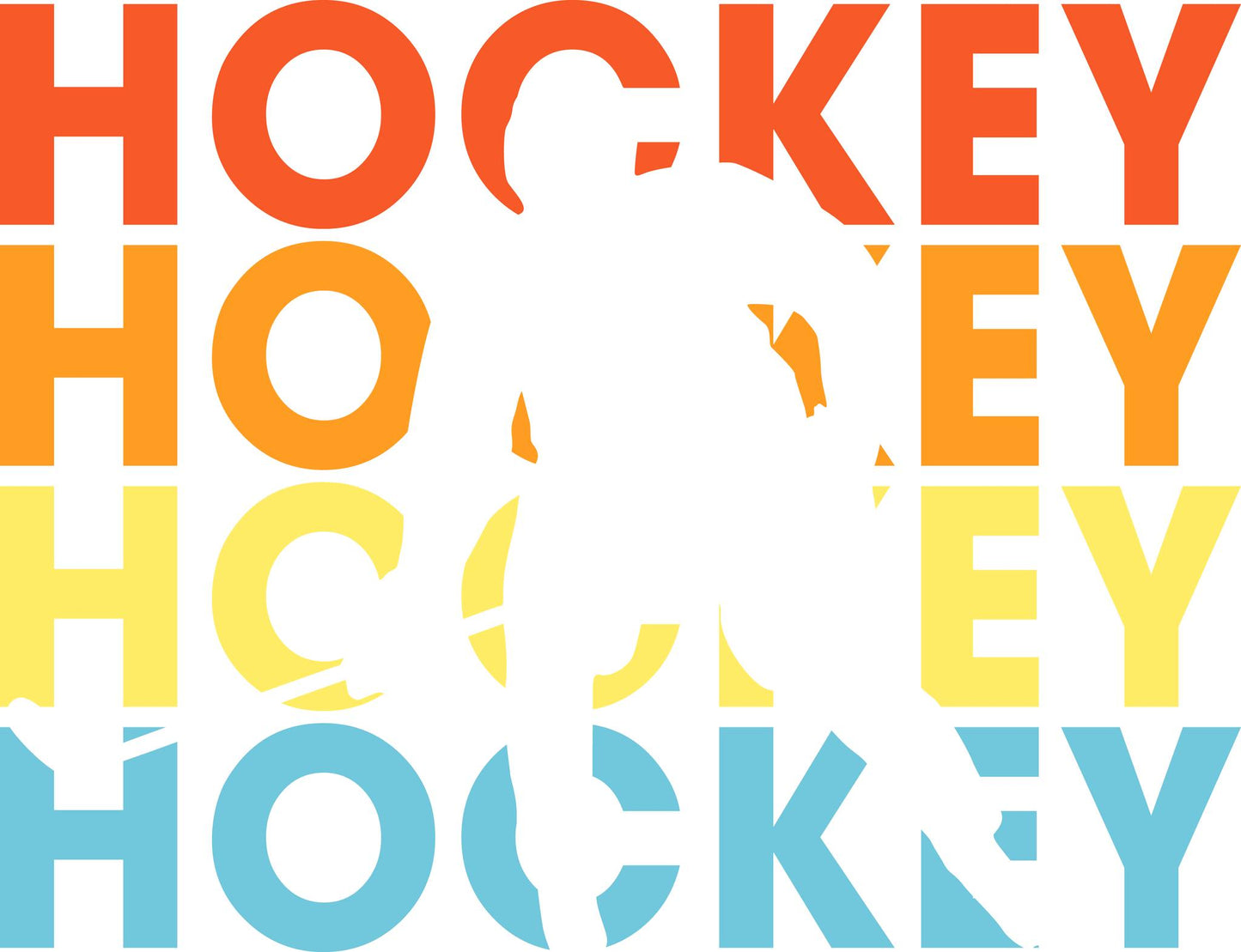 Colorful Hockey Car Decal