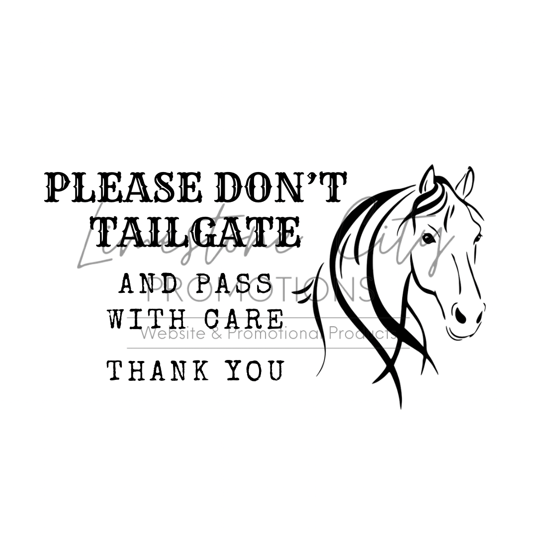 Please Don’t Tailgate Trailer Decal