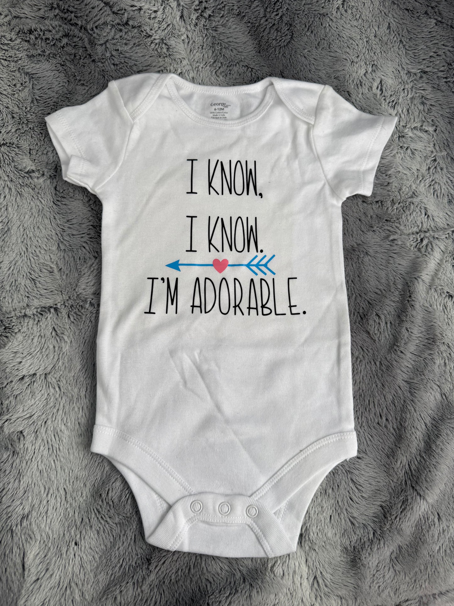 โI Know, I Know. Iโm Adorable.โ Baby Onesie ๐๐ถ