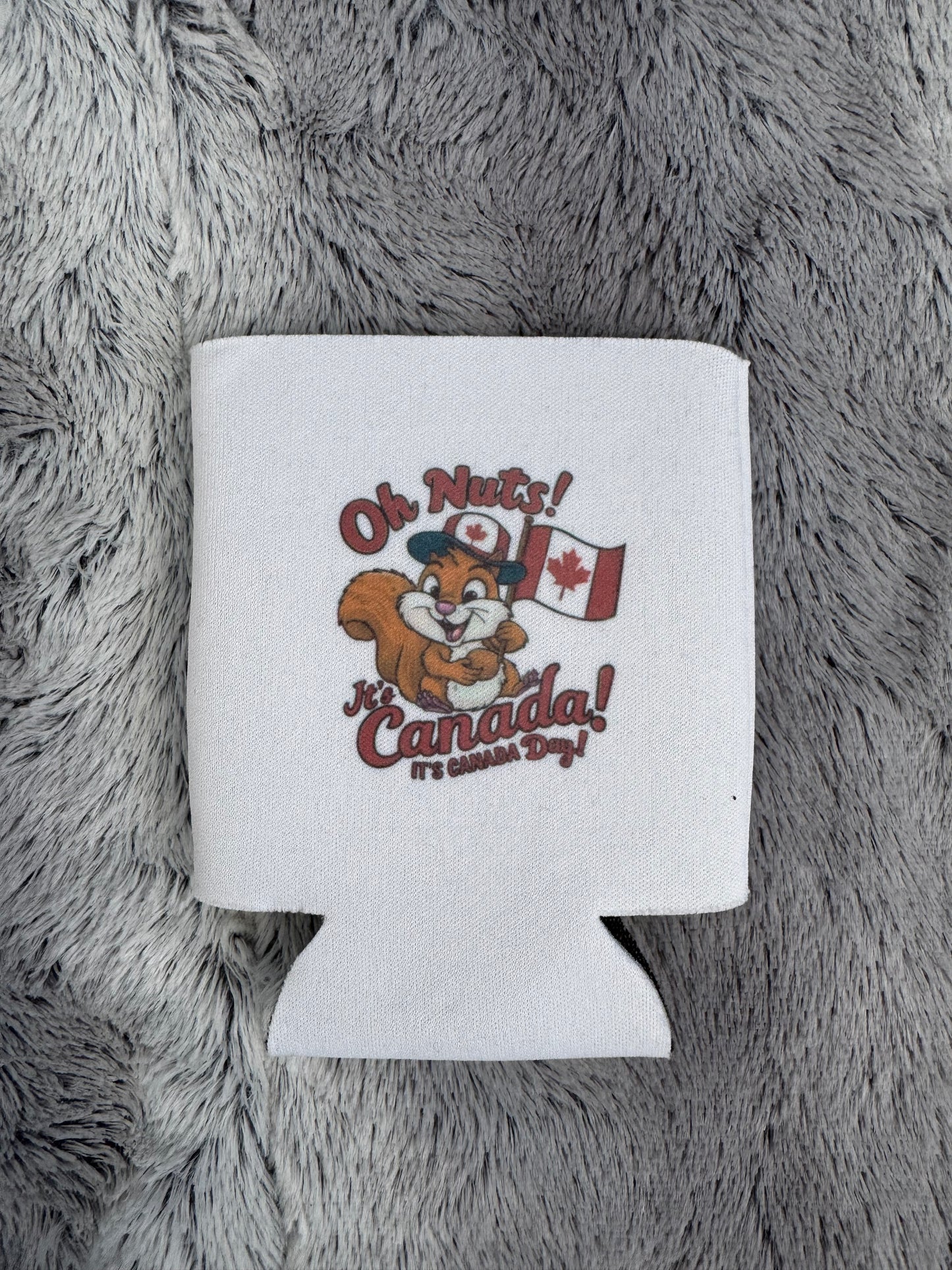 “Oh Nuts! It’s Canada Day!” Can Koozie 🍁🥤