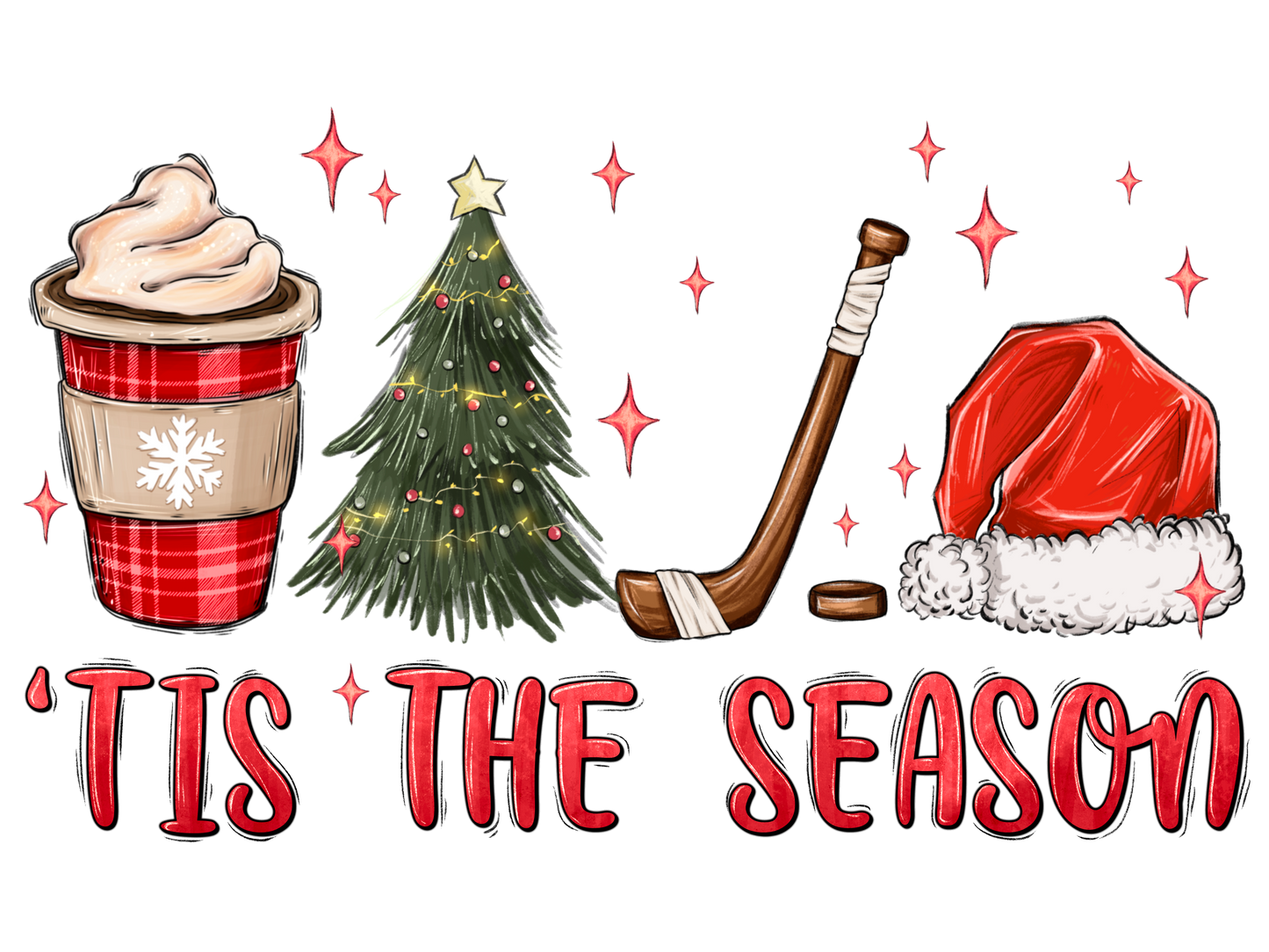 ’Tis the Season Hockey Design 🎄🏒☕