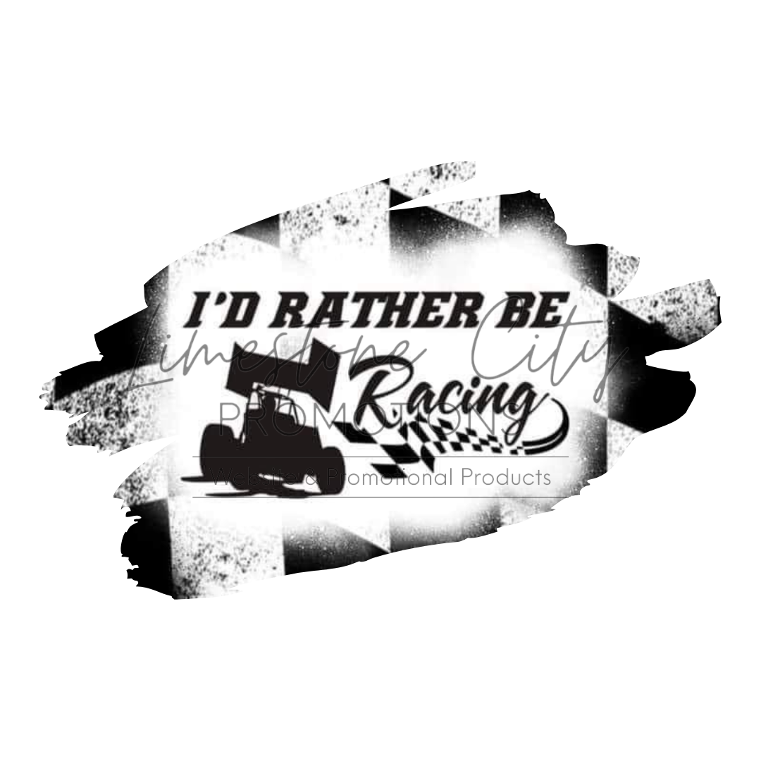 “I’d Rather Be Racing” Car Decal 🏁🔥