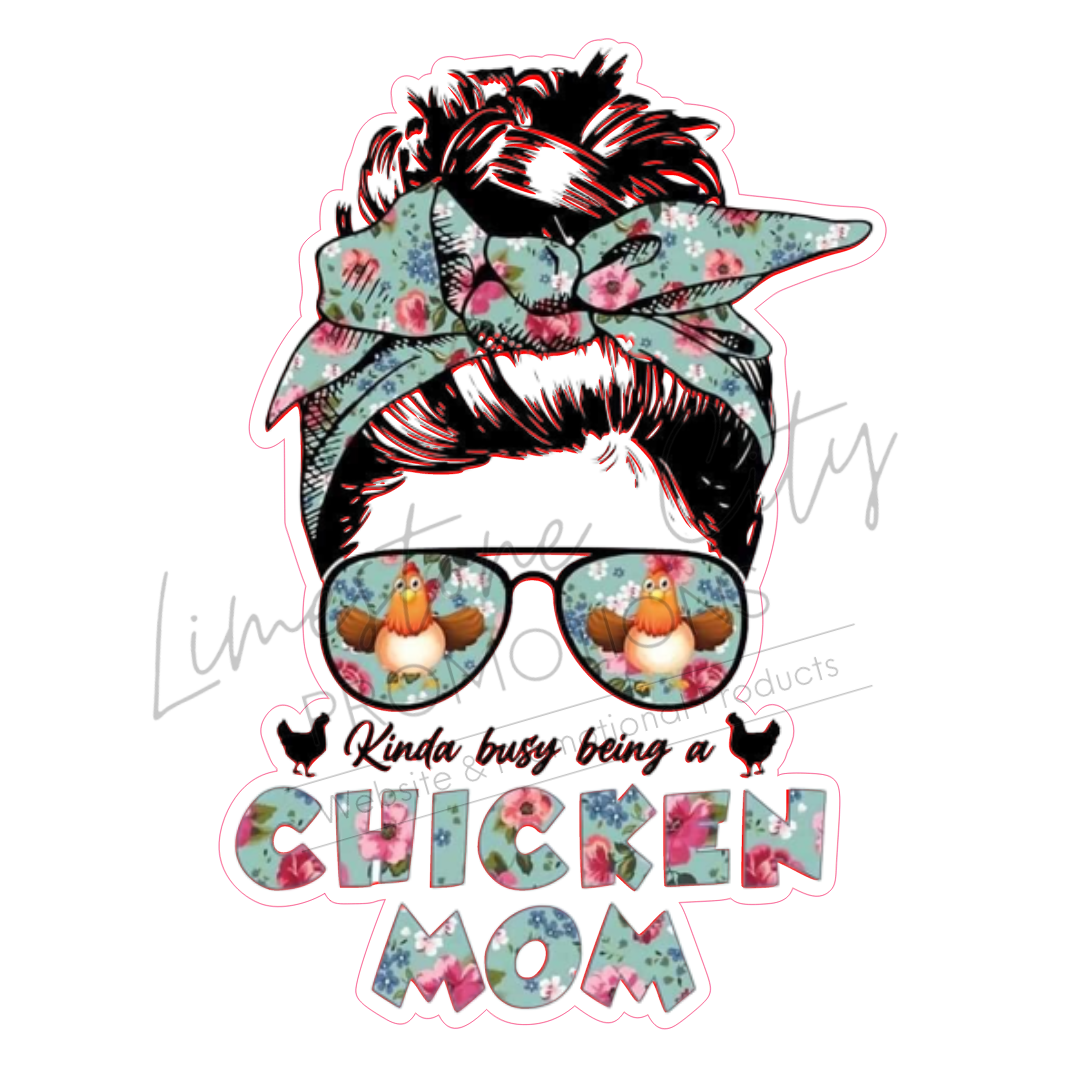 Crazy Chicken Mom Decal