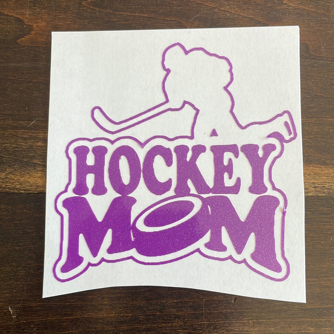 Hockey mom car decal
