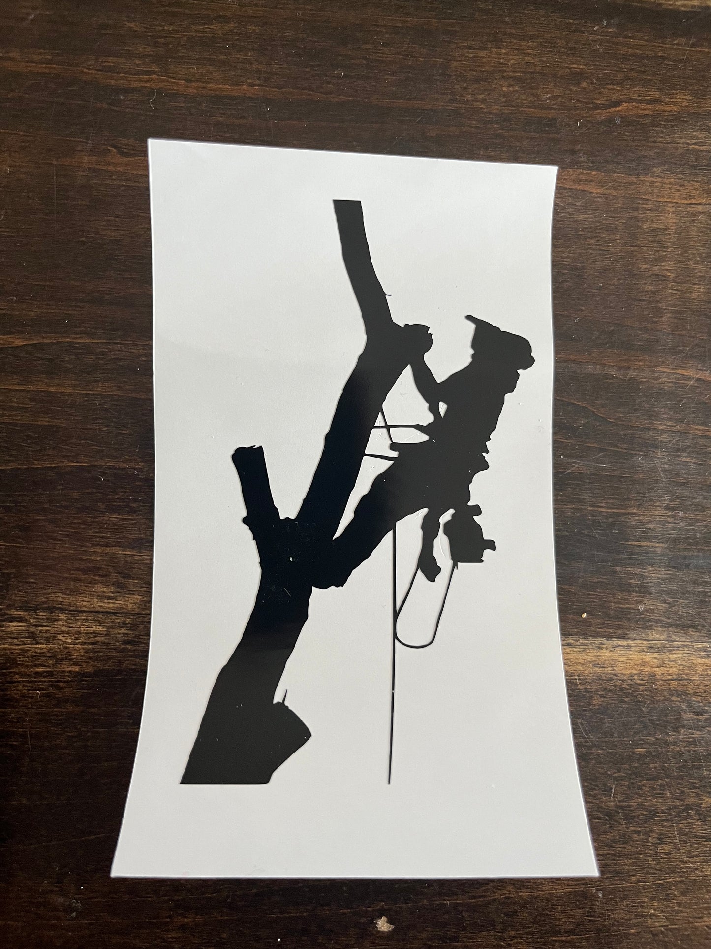 Climbing Arborist Car Decal
