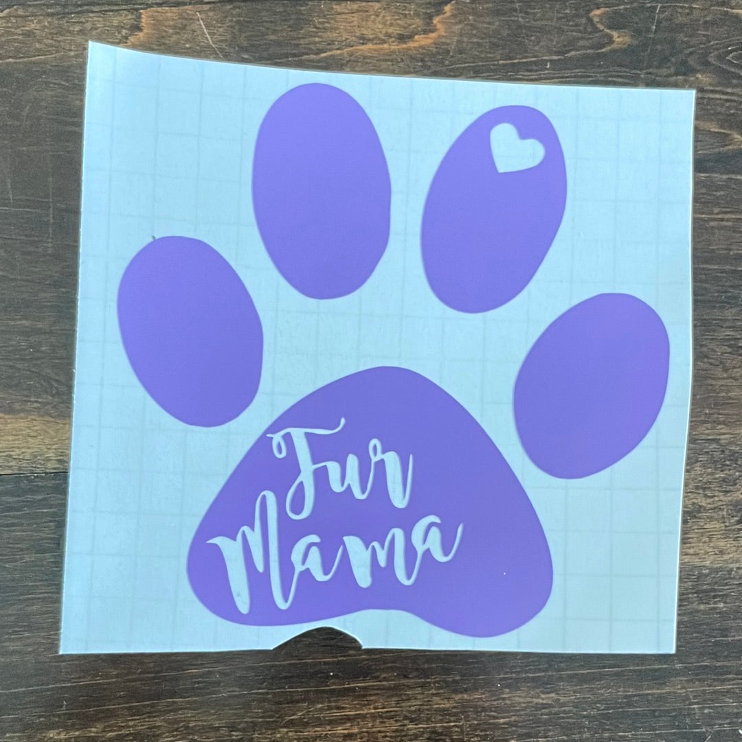Fur mama Car Decal