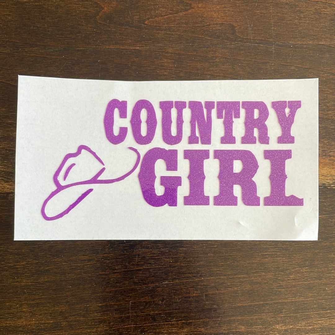 Country Girl Car Decal