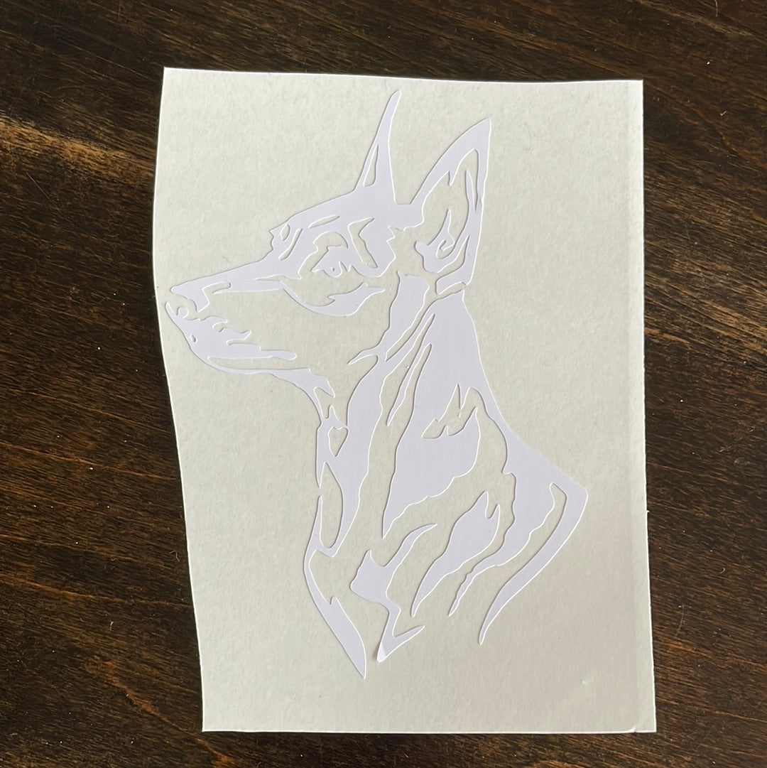 Doberman Silhouette Car Decal