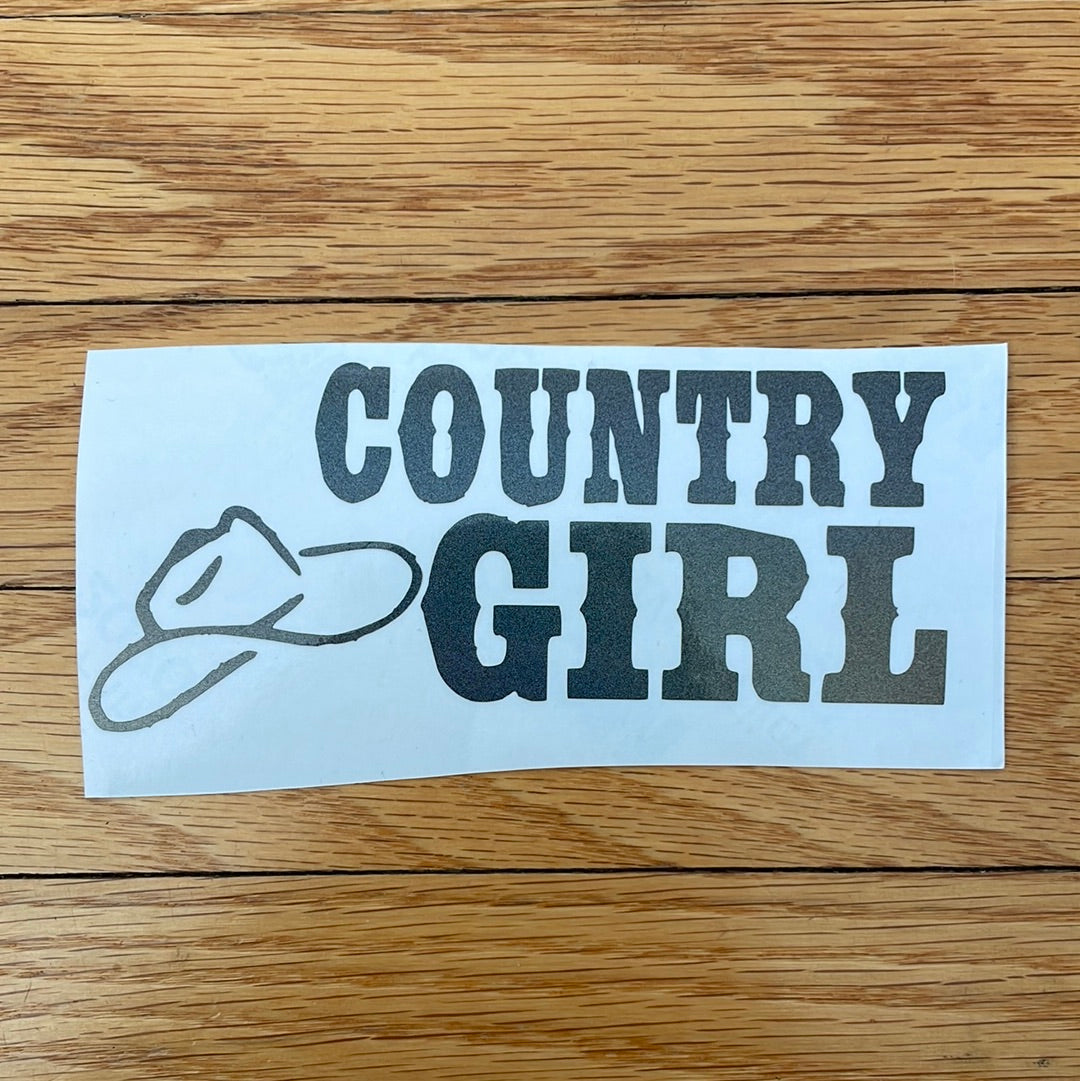 Country Girl Car Decal