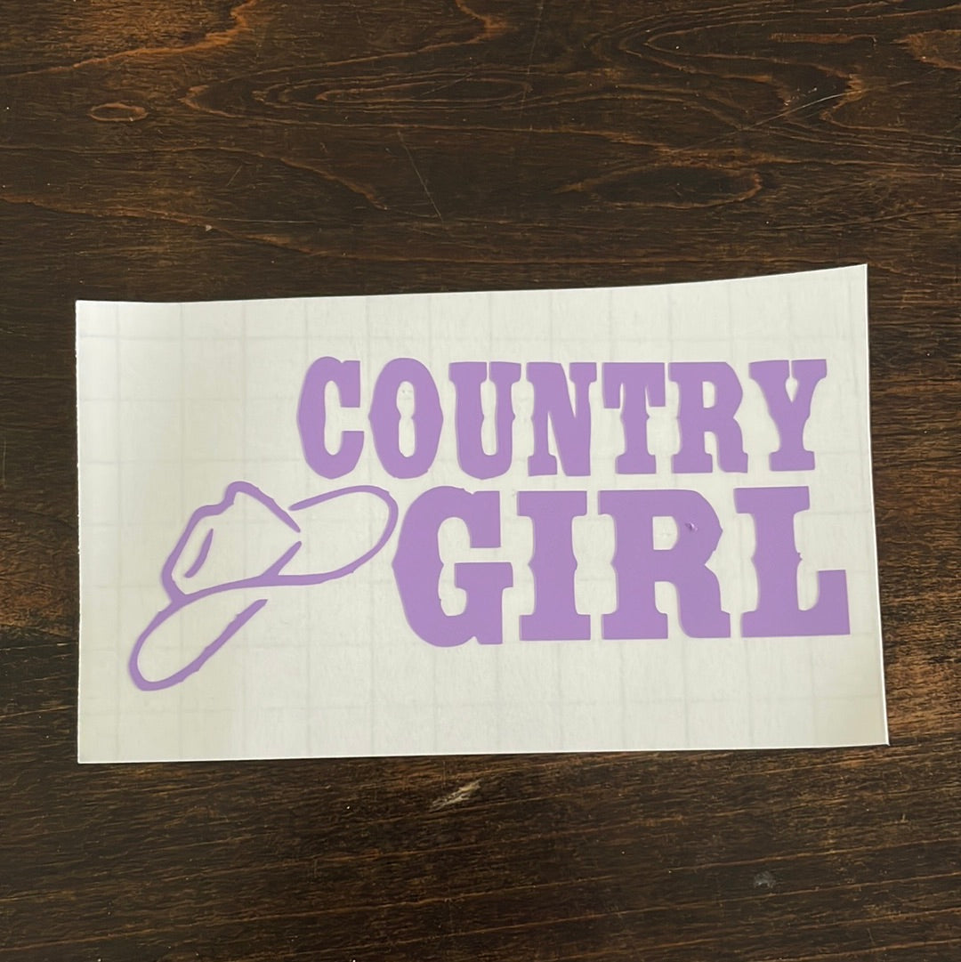Country Girl Car Decal