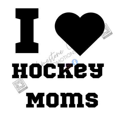 I Love Hockey Moms – Car Decal