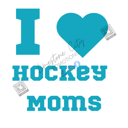 I Love Hockey Moms – Car Decal