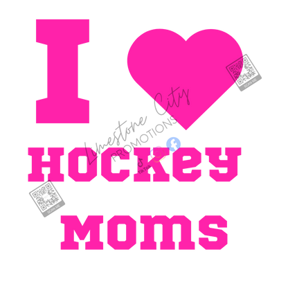 I Love Hockey Moms – Car Decal