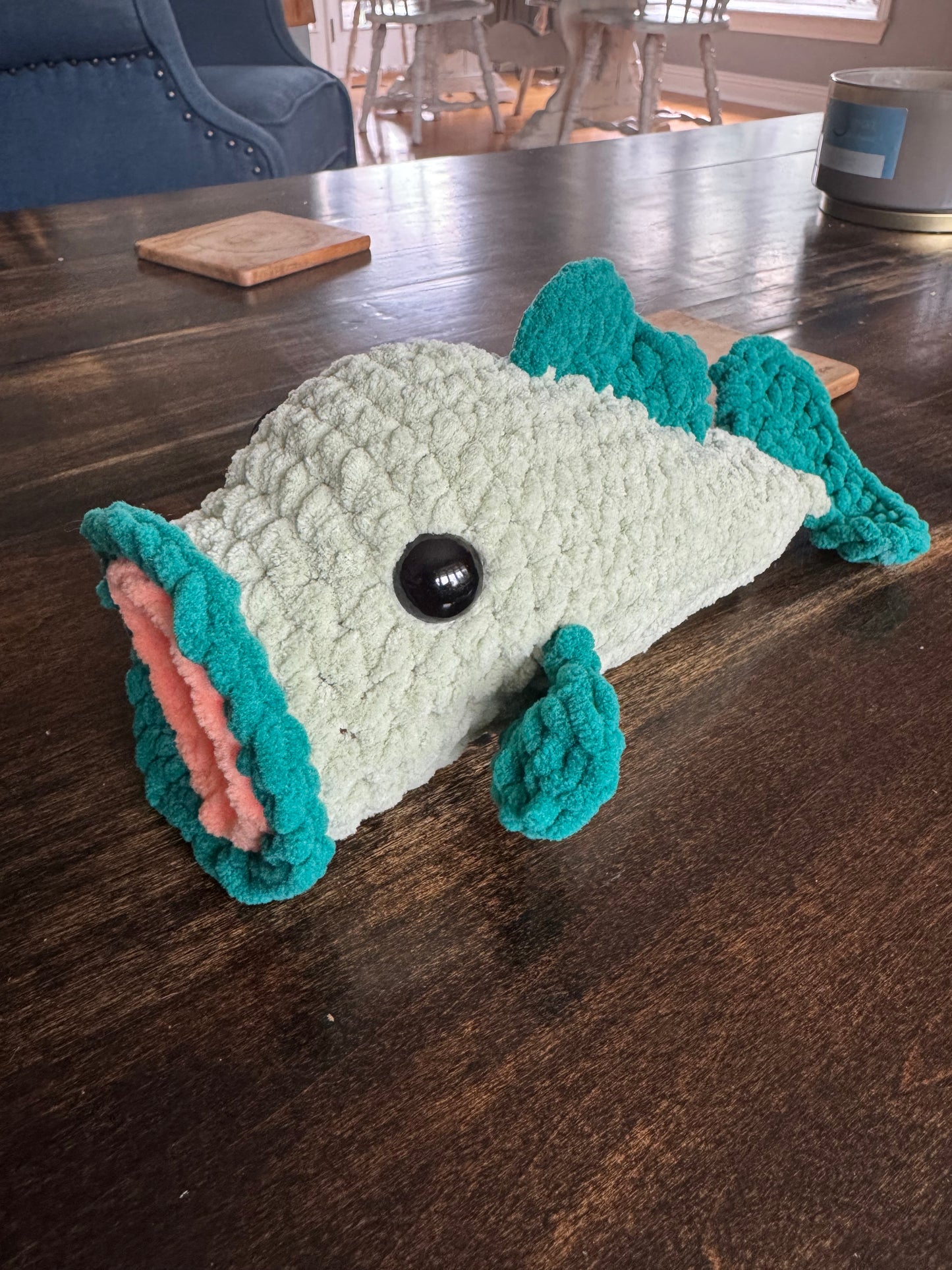 Handmade Crochet Large Mouth Bass Plush