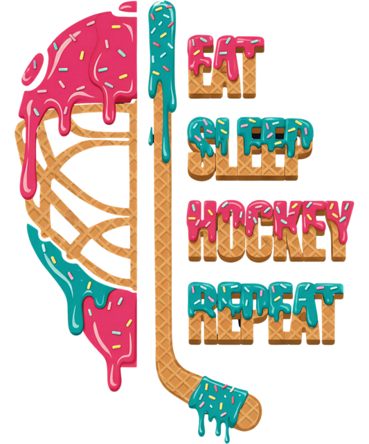 Eat Sleep Hockey Repeat – Drip Design – Design Only