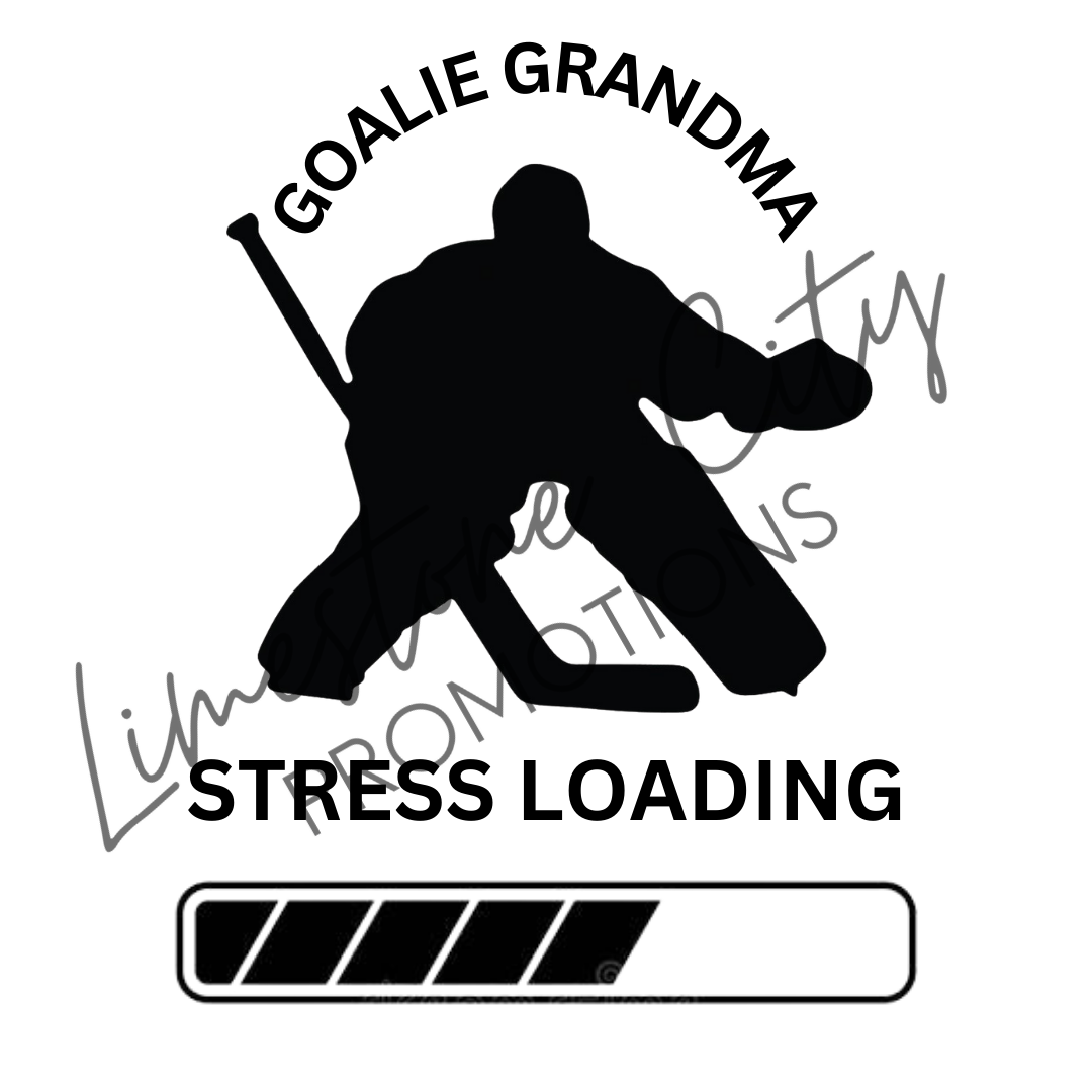 Goalie Grandma Stress Loading Car Decal
