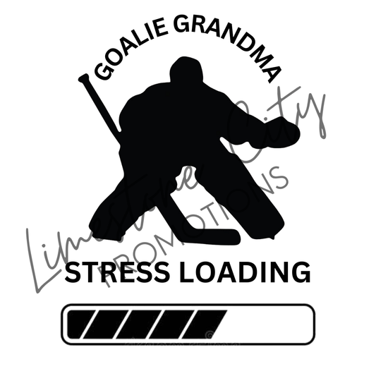 Goalie Grandma Stress Loading Car Decal