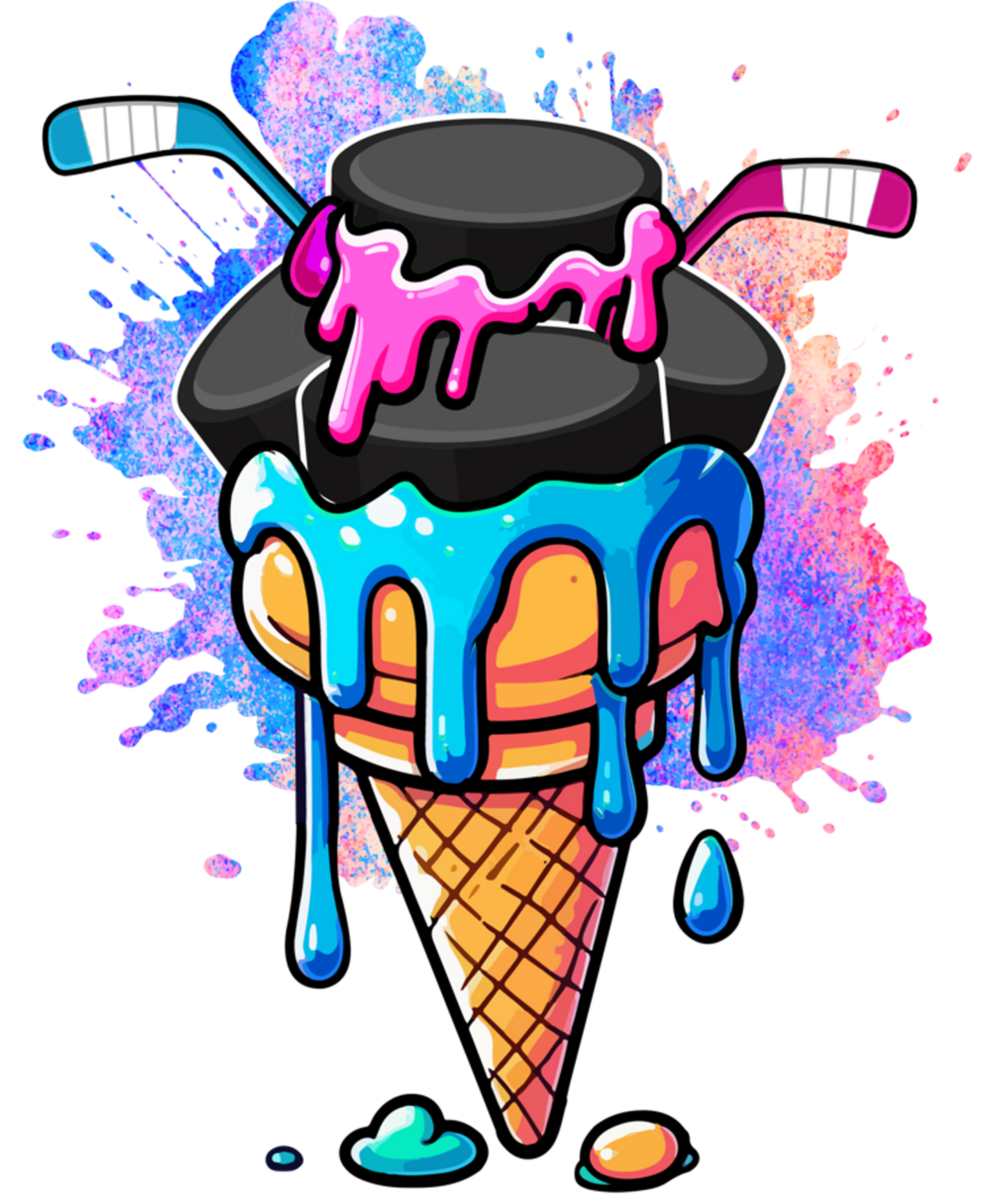 Hockey Drip Ice Cream – Design Only