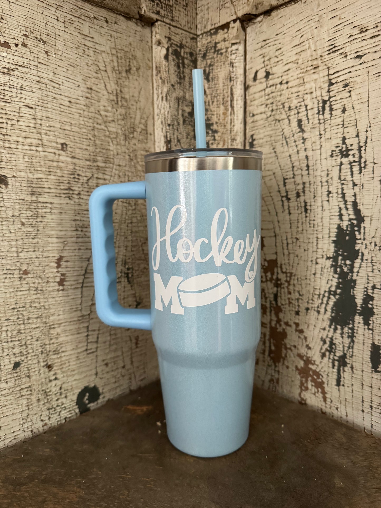 Hockey mom tumbler