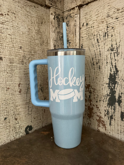 Hockey mom tumbler
