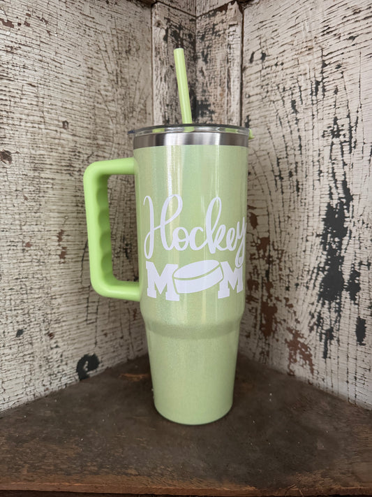 Hockey mom tumbler