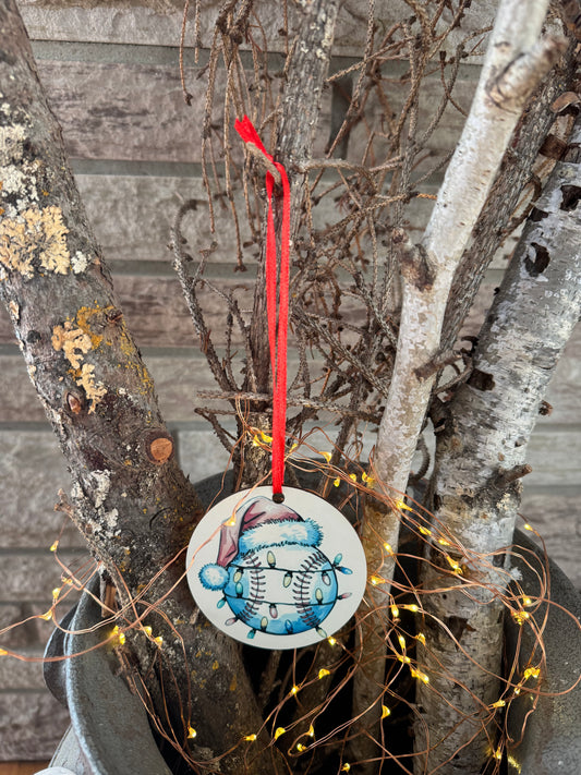 Festive Baseball Christmas Ornament ⚾🎄
