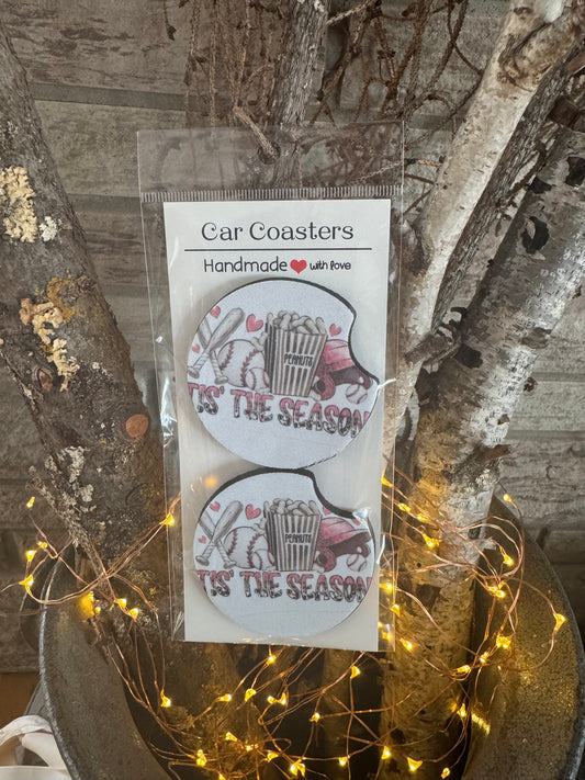 ’Tis the Season – Baseball Car Coasters (Set of 2)