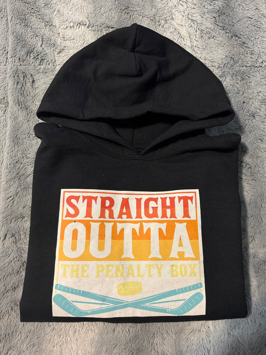 Youth Hockey Hoodie – “Straight Outta the Penalty Box”