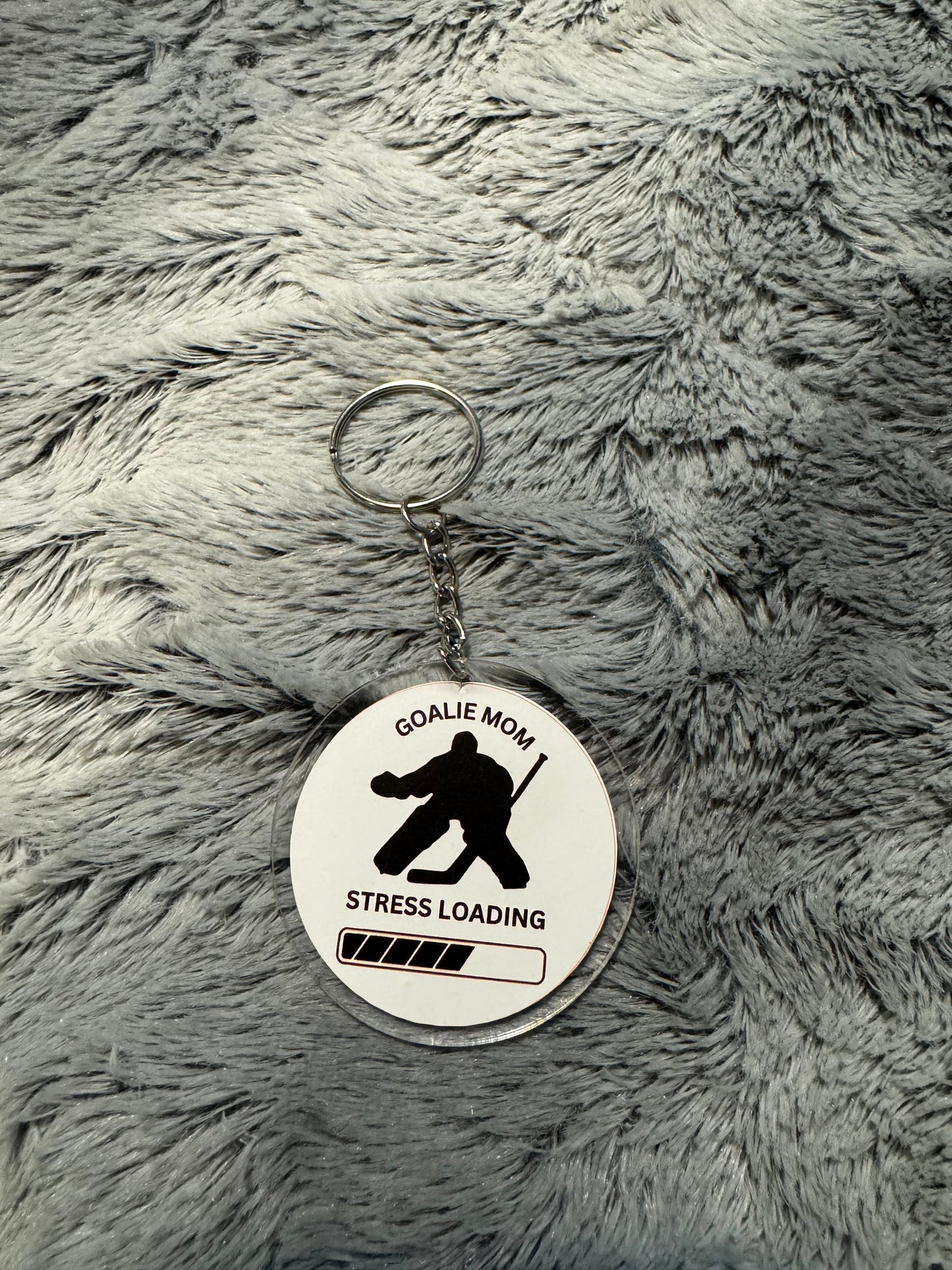 Hockey-Themed Round Acrylic Keychains