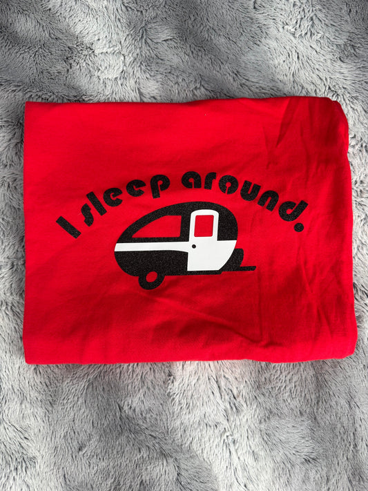 “I Sleep Around” Funny Camping T-Shirt 🏕️😂