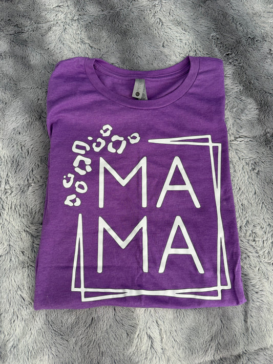 Leopard Print Mama T-Shirt 💜✨