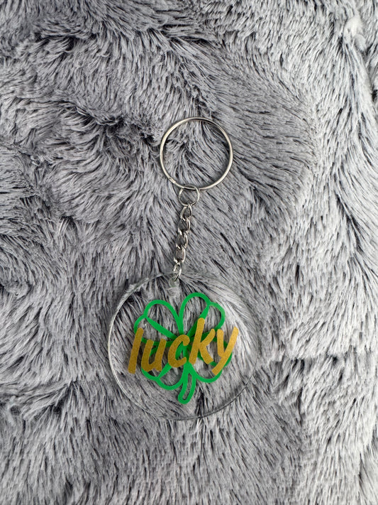 Lucky Shamrock Acrylic Keychain 🍀✨