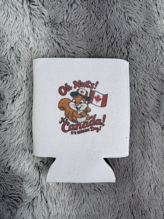 “Oh Nuts! It’s Canada Day!” Can Koozie 🍁🥤