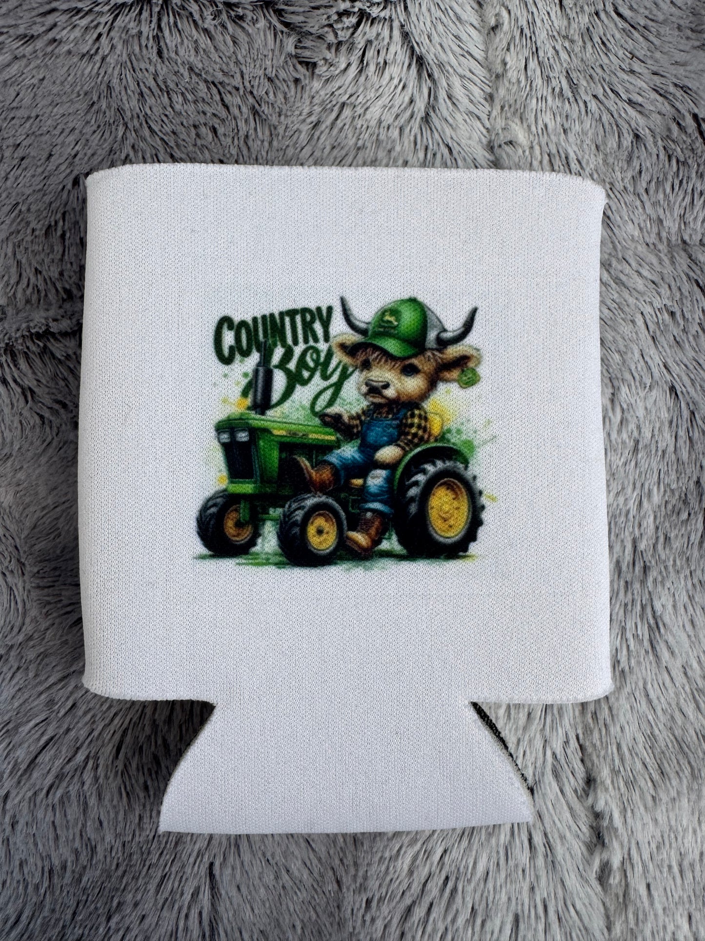 Country Boy Tractor Can Koozie 🚜🌾