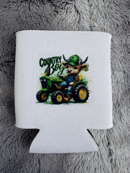 Country Boy Tractor Can Koozie 🚜🌾