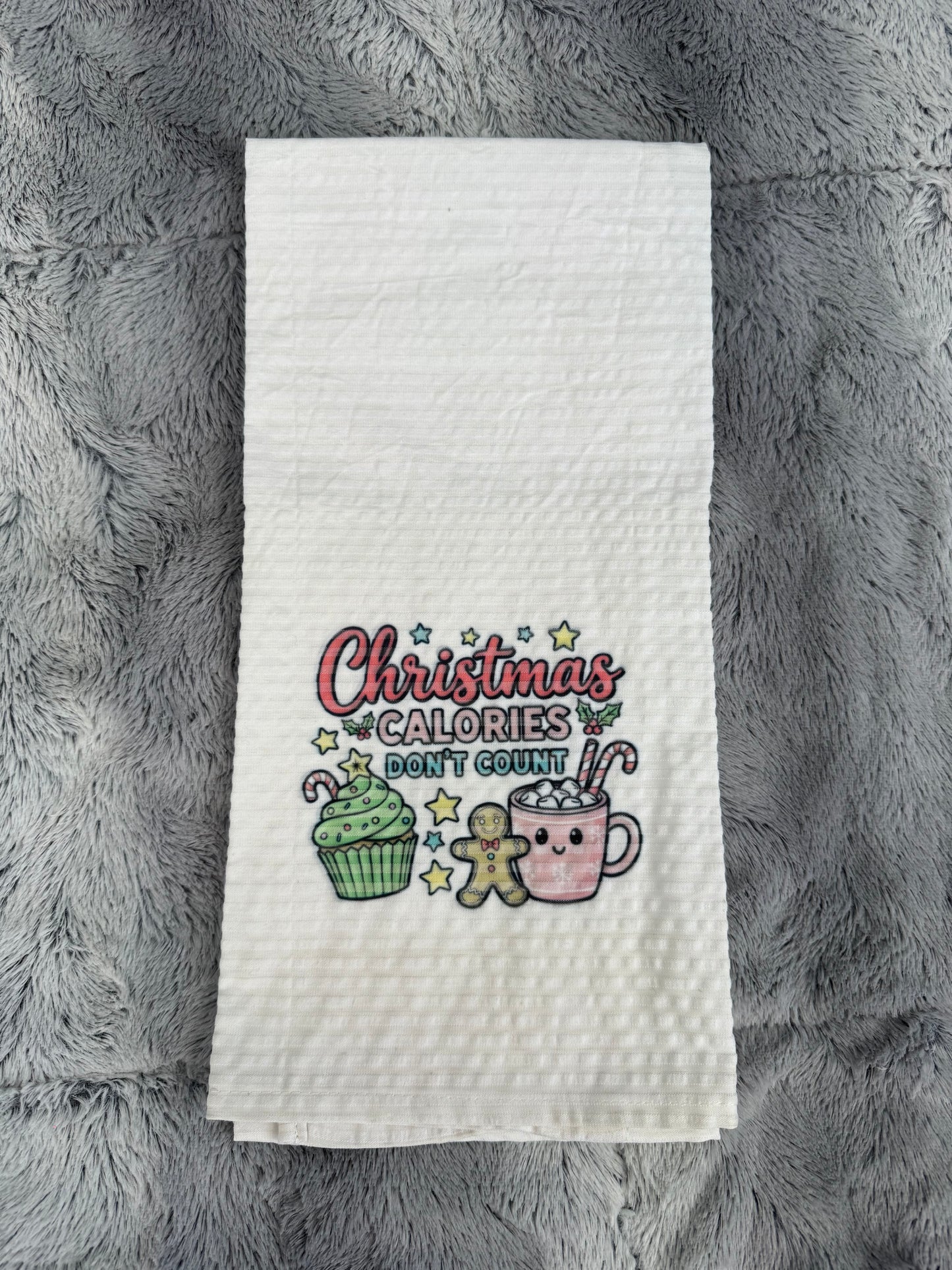 “Christmas Calories Don’t Count” Hand Towel 🎄🍪