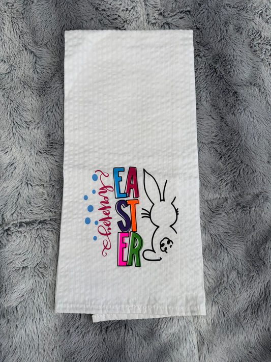 Happy Easter Bunny Hand Towel 🐰🌸