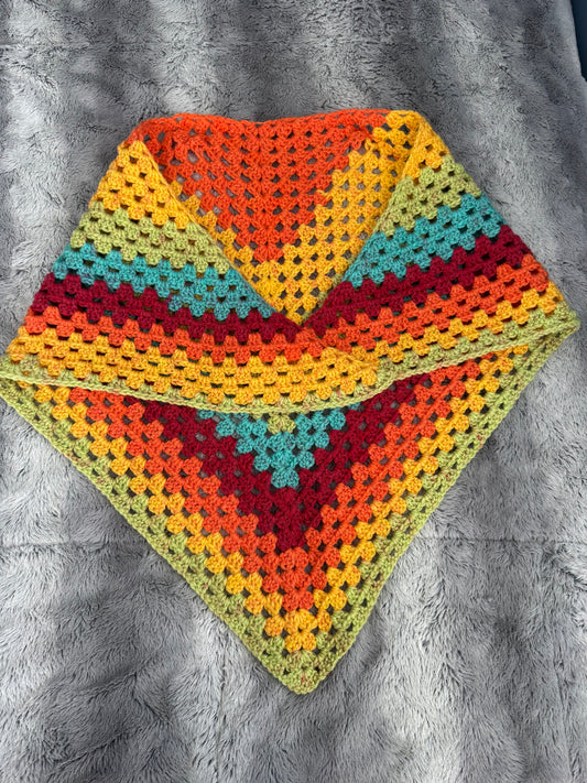 Crochet Triangle Shawl 🧶✨