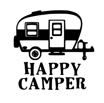Happy Camper Car Decal