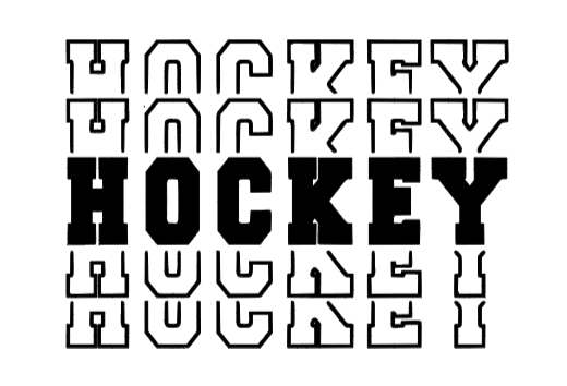 Hockey Layered Text Design – Design Only Listing