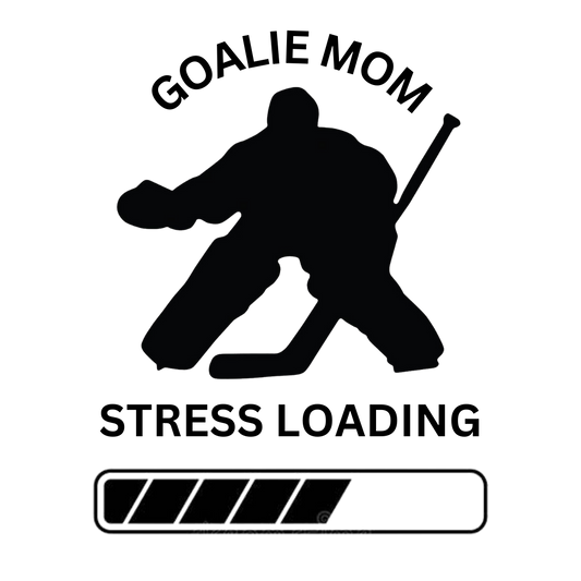 Goalie Mom Stress Loading Car Decal