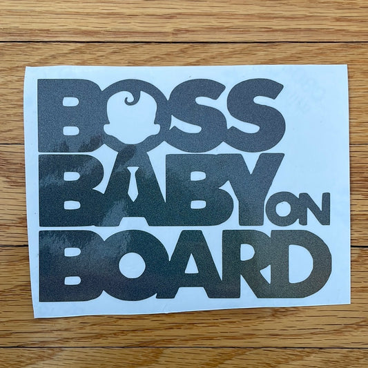 Boss Baby on Board Car Decal