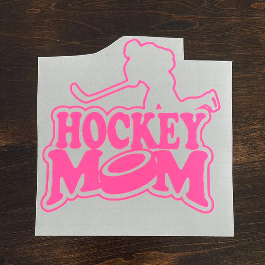 Hockey mom car decal